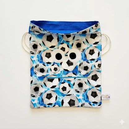 Chomper Buddy Drawstring bag, Demetia Alzheimer's  Slumber Bag  Soccer