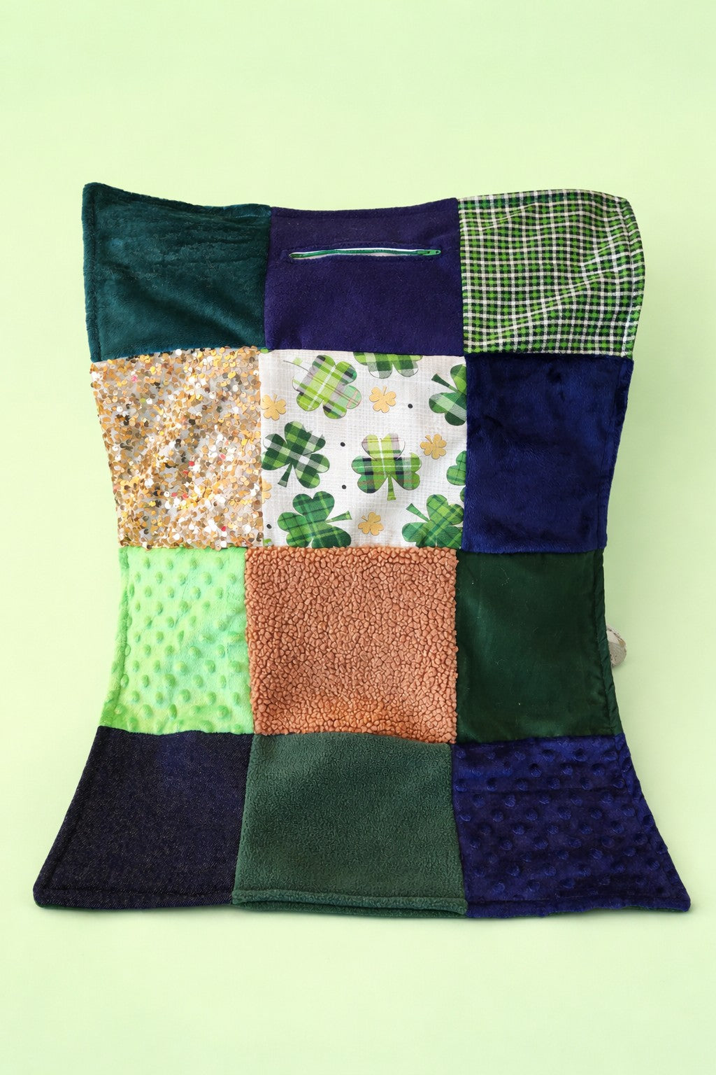 Sensory Blanket- St Patrick's Day Theme fidget lap blanket Dementia Kids